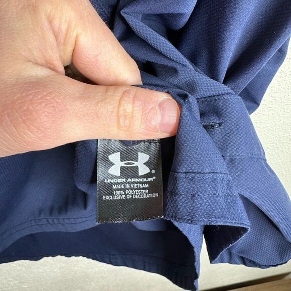 Under Armour ole miss short sleeve button down shirt men’s size XL blue - Picture 8 of 9